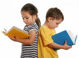 young readers with books